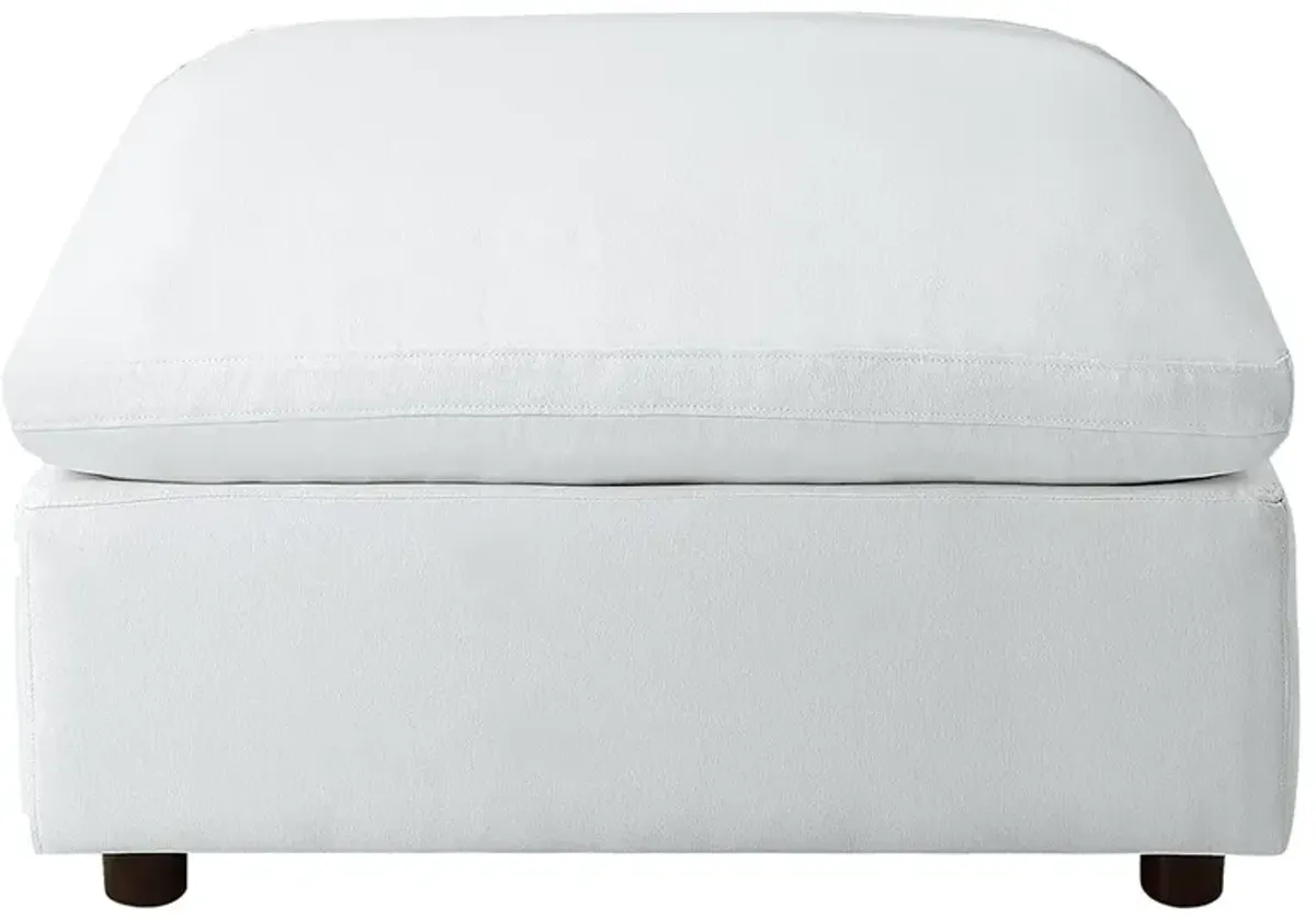 Aabria White Ottoman