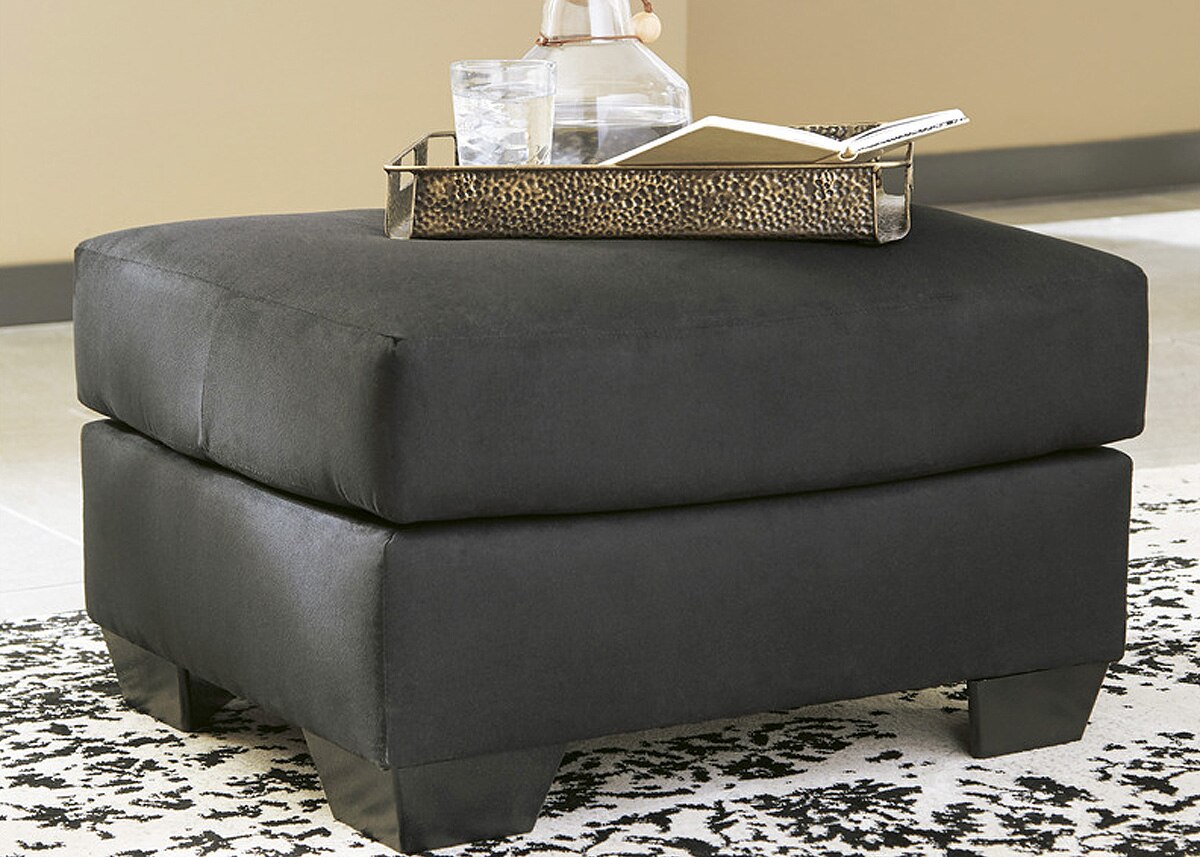 Bingley Black Ottoman