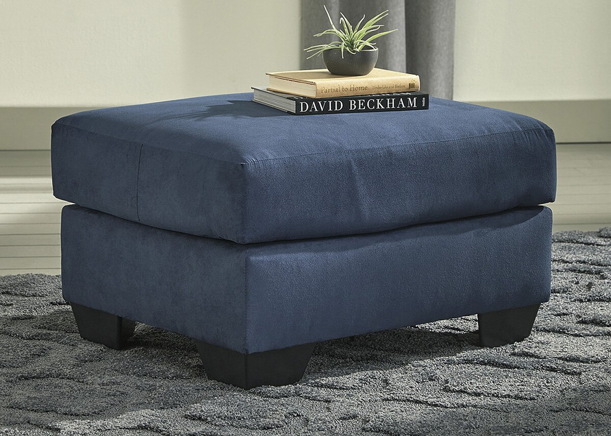 Bingley Blue Ottoman