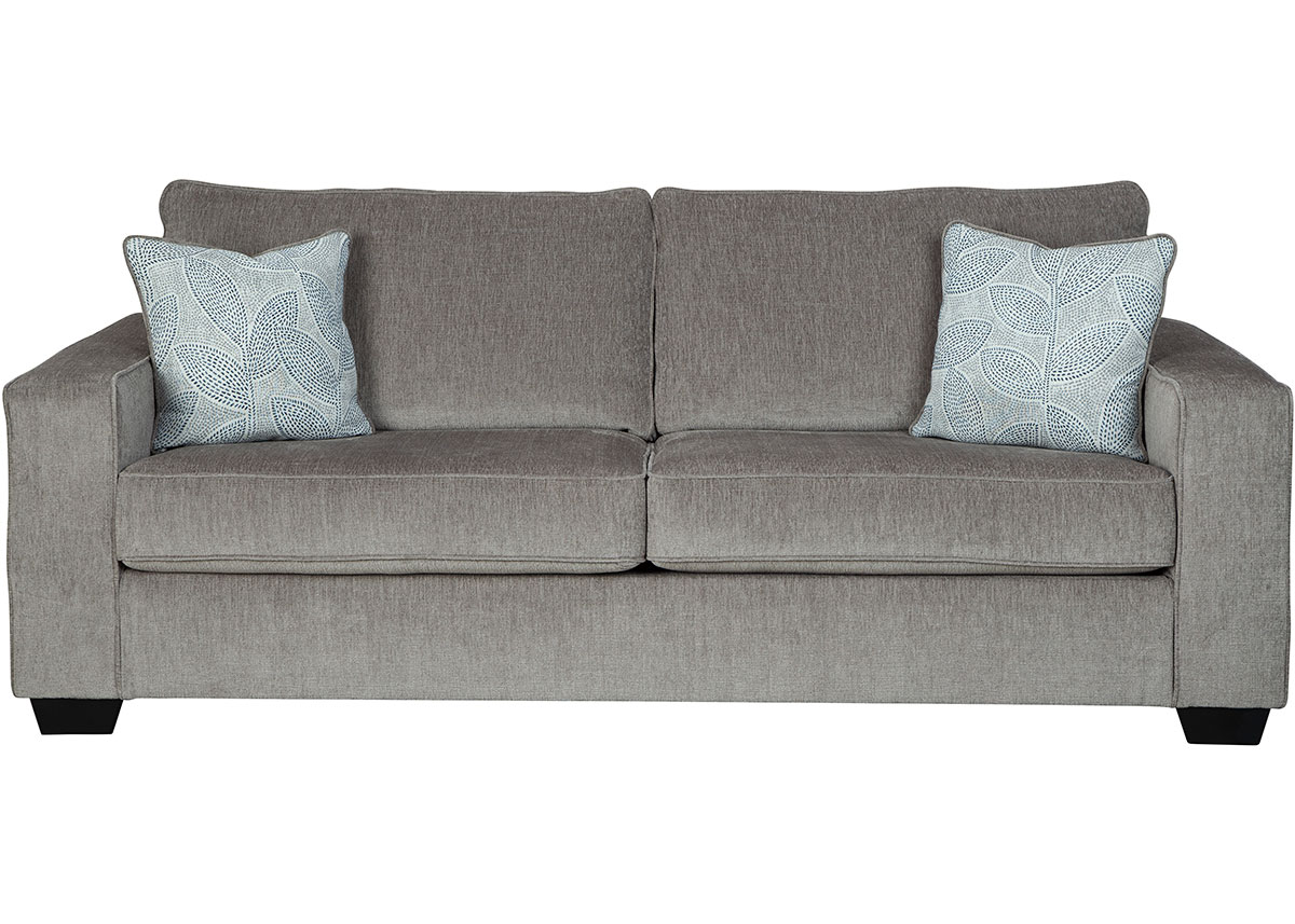 Cypress Gray Queen Sleeper Sofa W/ Memory Foam Mattress