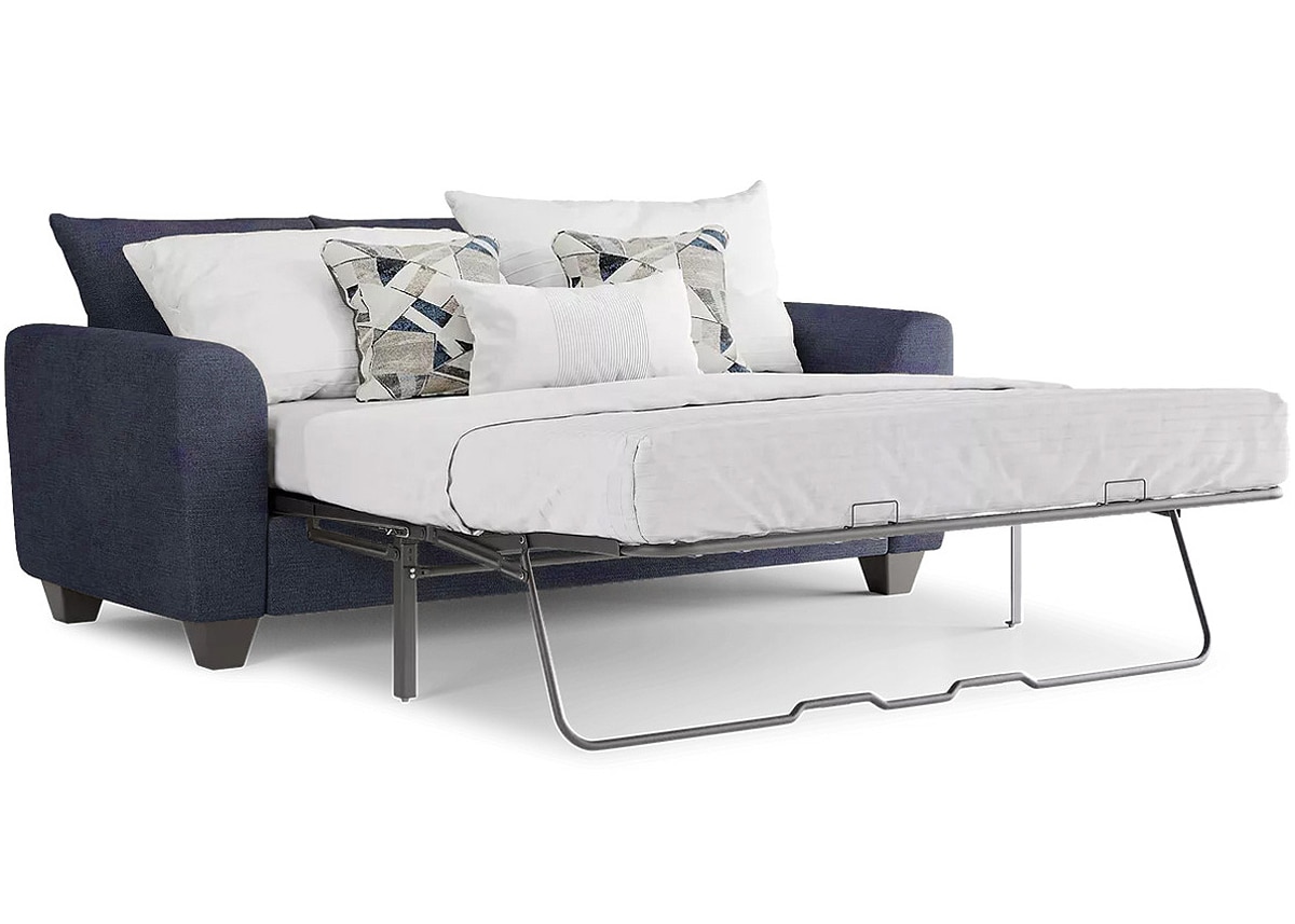 Jasmine Blue Full Sleeper Loveseat