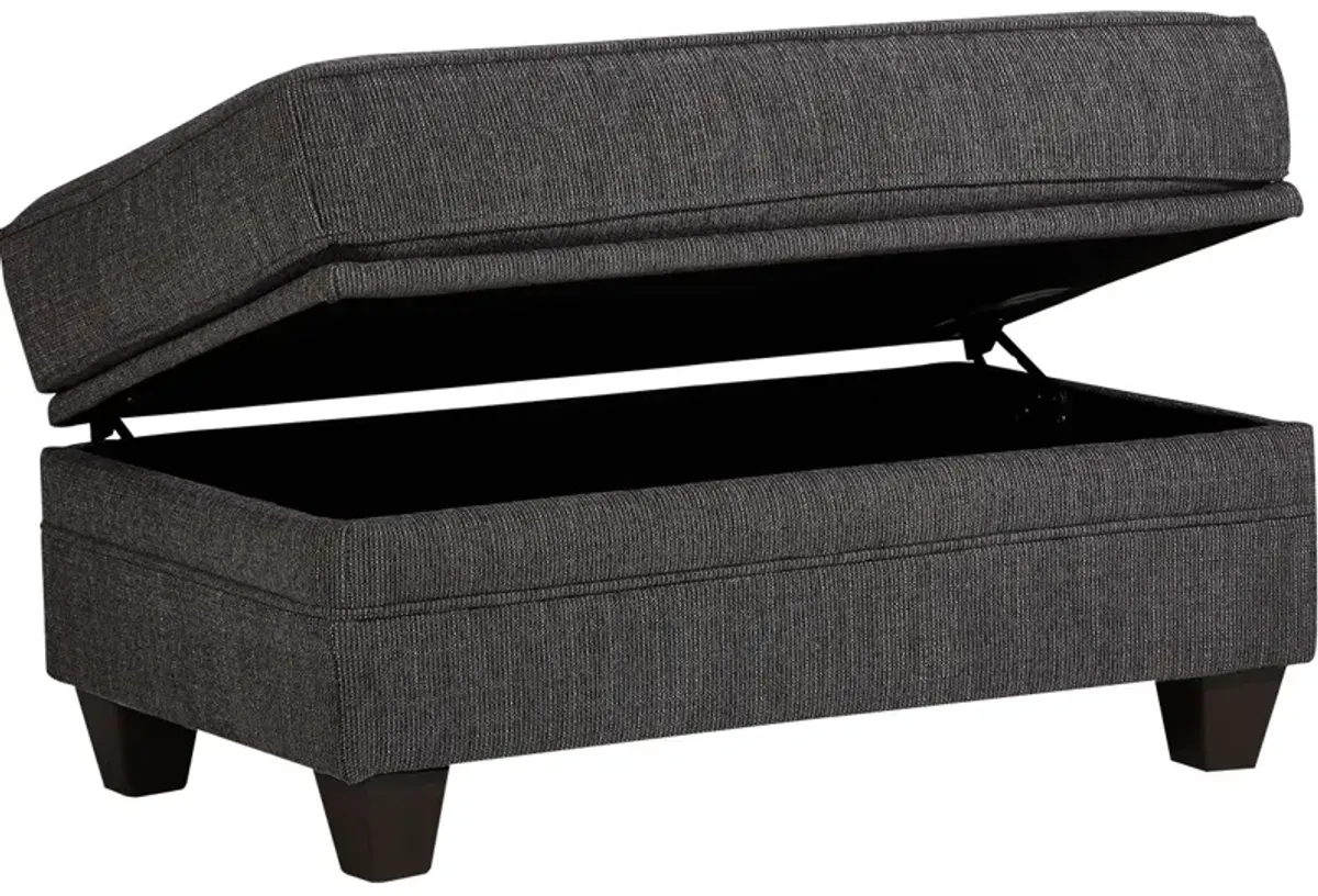 Dante Dark Gray Storage Ottoman