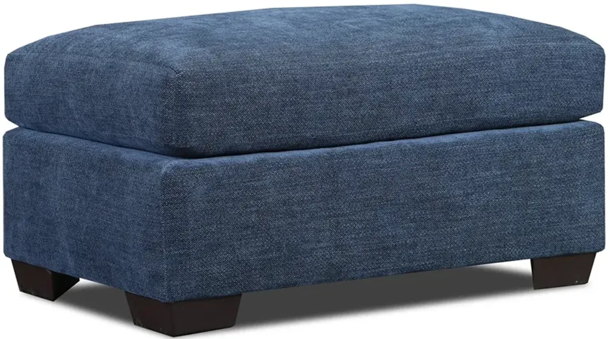 Emilia Blue Storage Ottoman