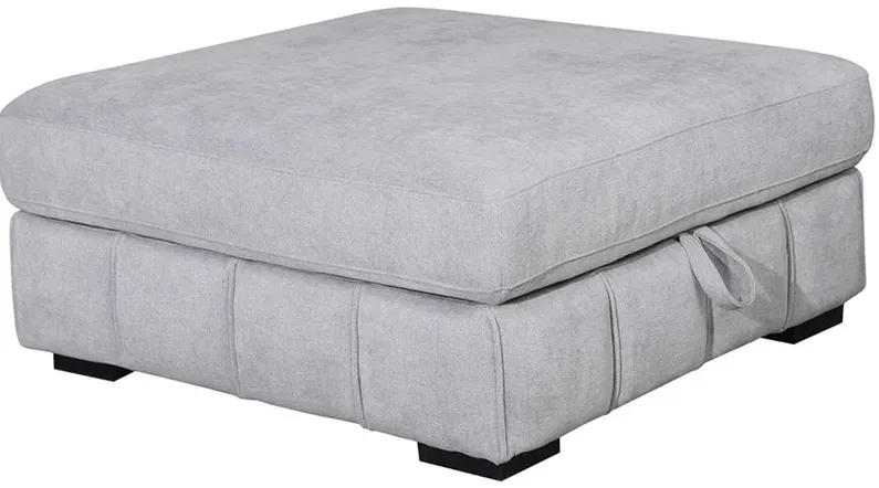 Catelyn II Gray Storage Ottoman