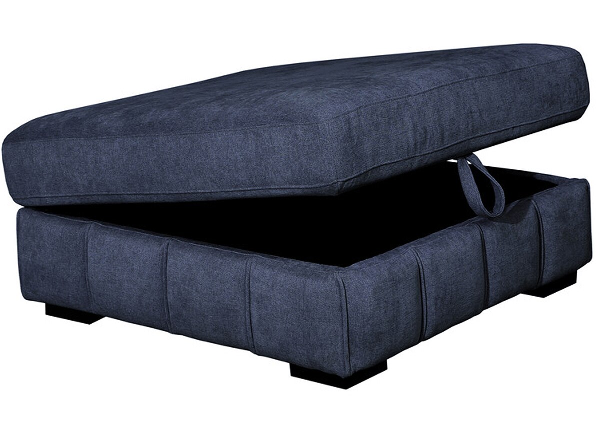 Catelyn II Blue Storage Ottoman