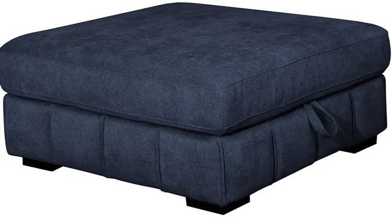 Catelyn II Blue Storage Ottoman