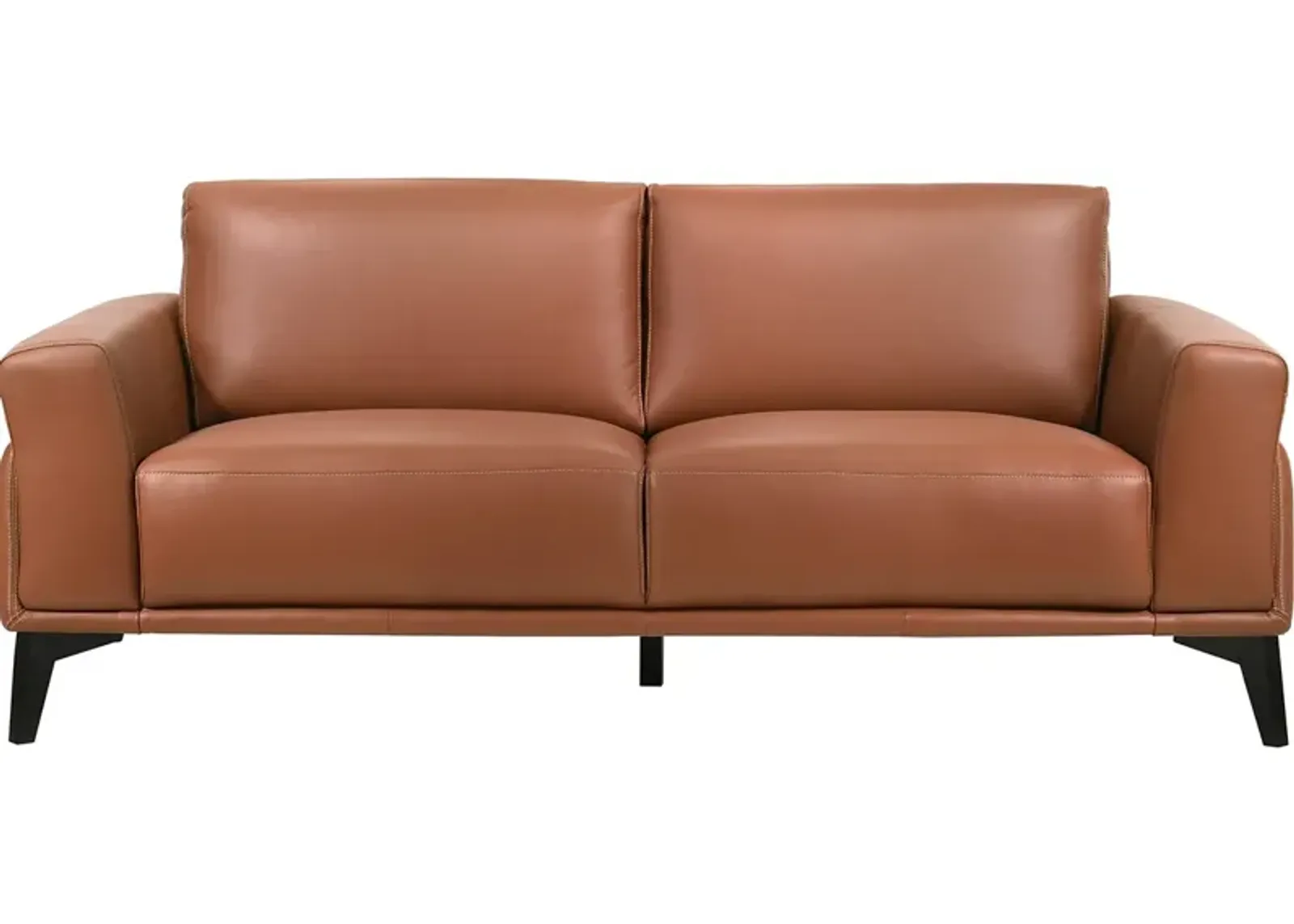 Arezzo Terracotta Leather Sofa