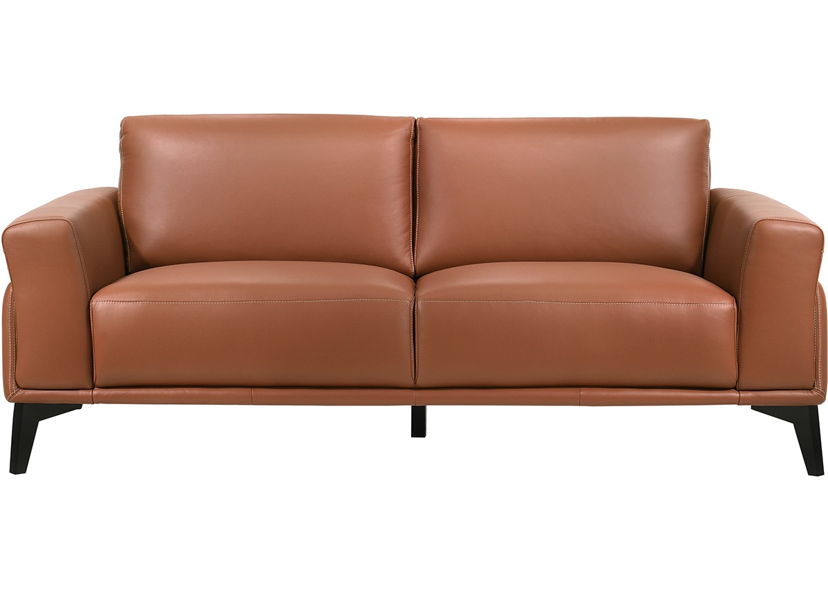 Arezzo Terracotta Leather Sofa