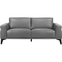 Arezzo Gray Leather Sofa