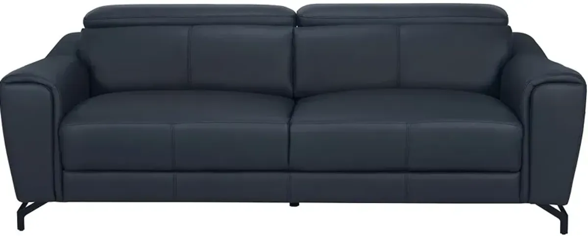 Jecht Leather Sofa W/ Adjustable Headrests