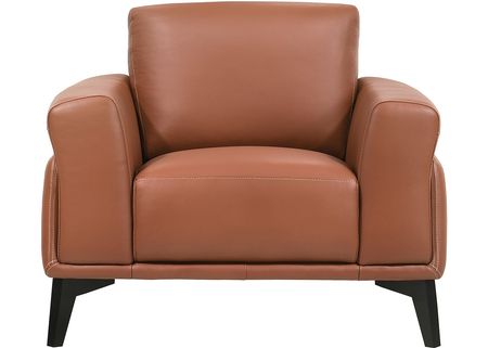 Arezzo Terracotta Leather Chair