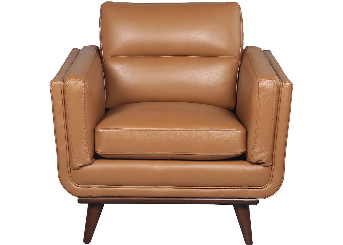 Savita Brown Leather Chair