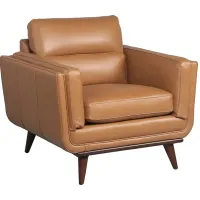 Savita Brown Leather Chair