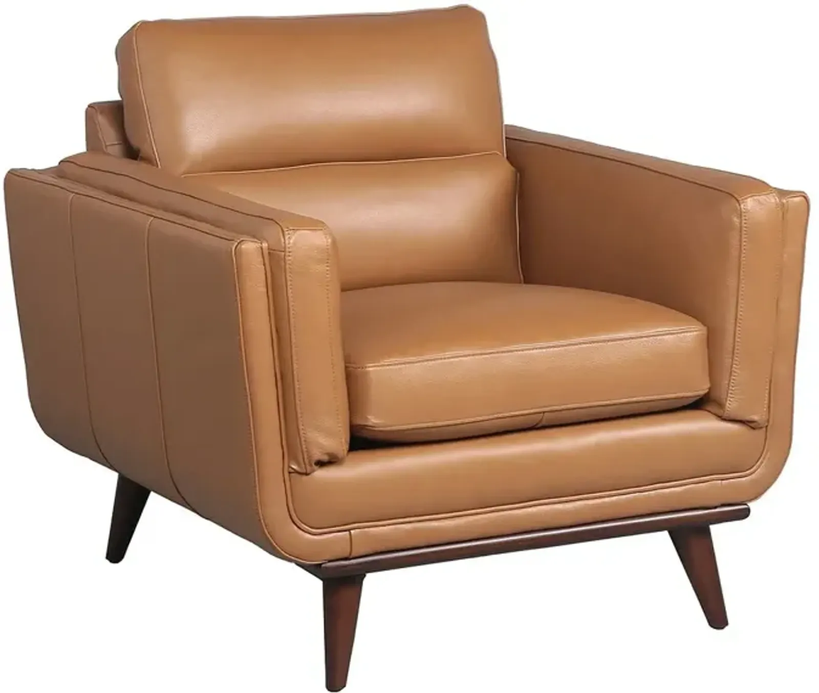 Savita Brown Leather Chair