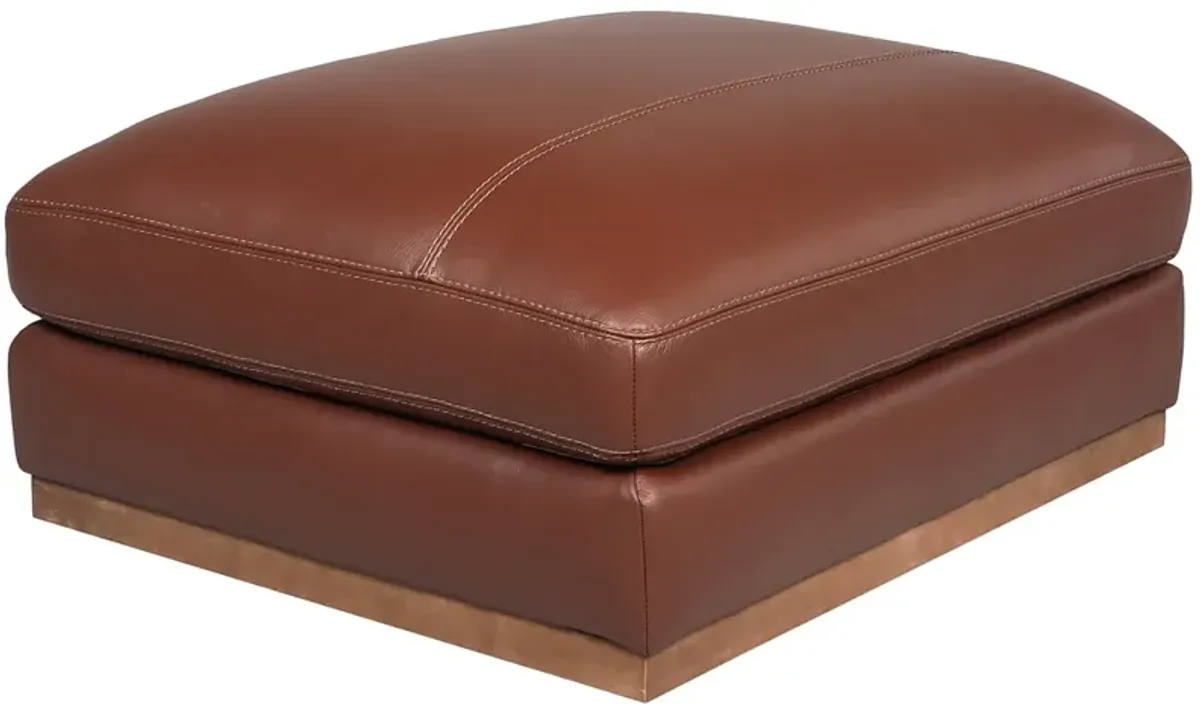 Calliope Leather Ottoman