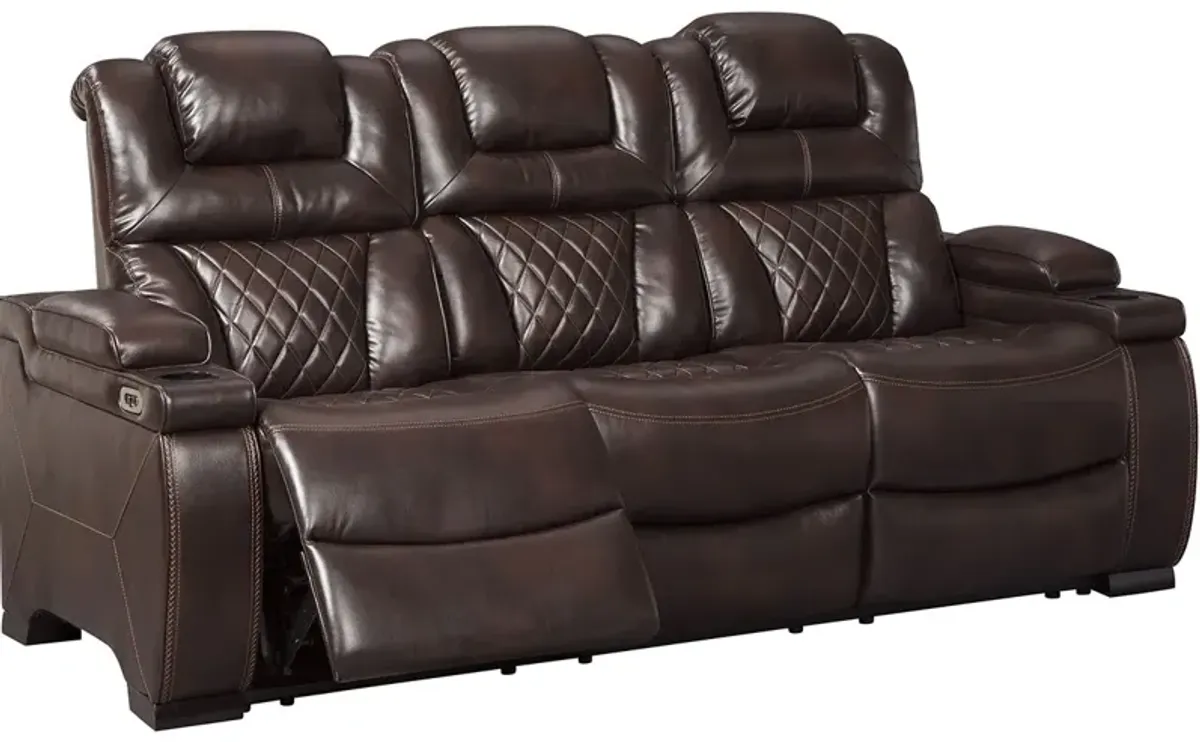 Warner Power Reclining Sofa W/ Power Headrests