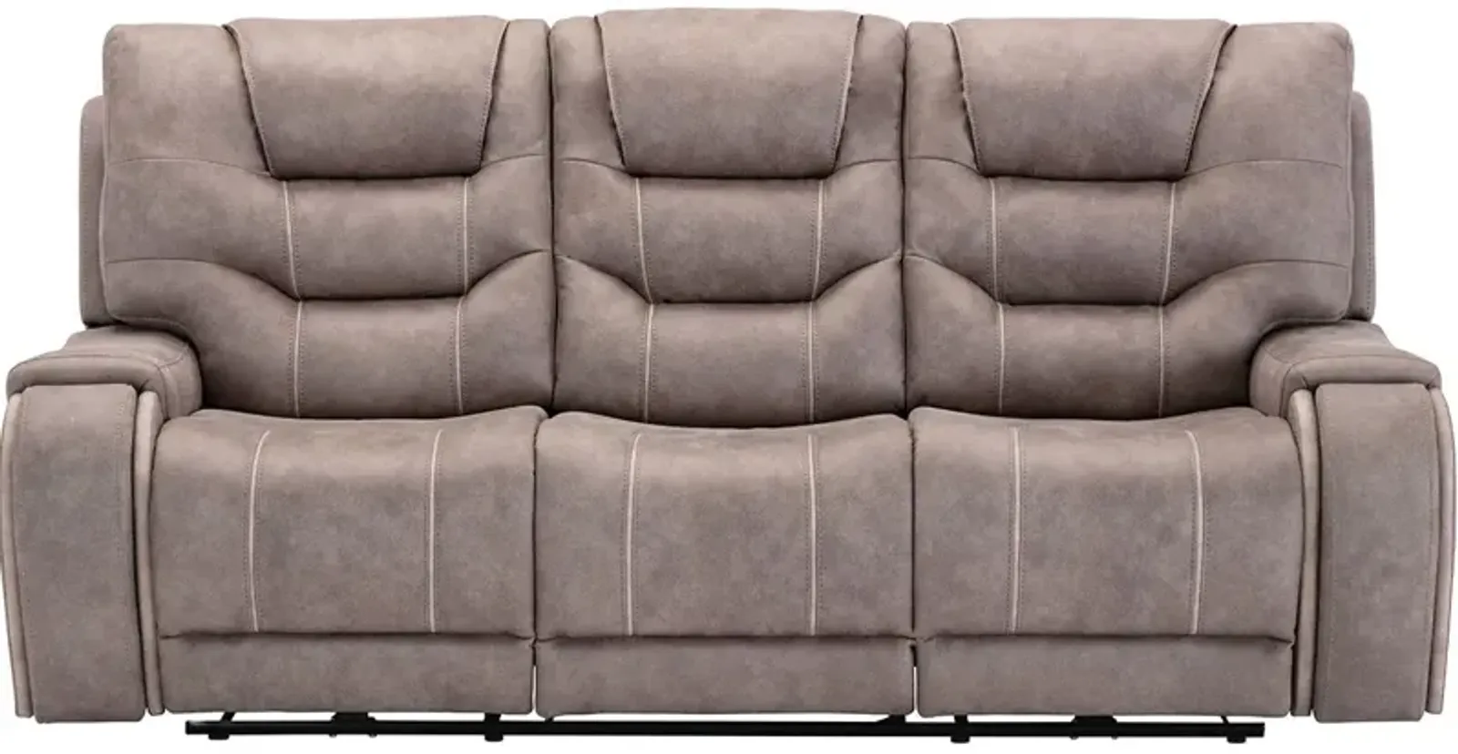 Baxter II Gray Power Reclining Sofa W/ Power Headrests