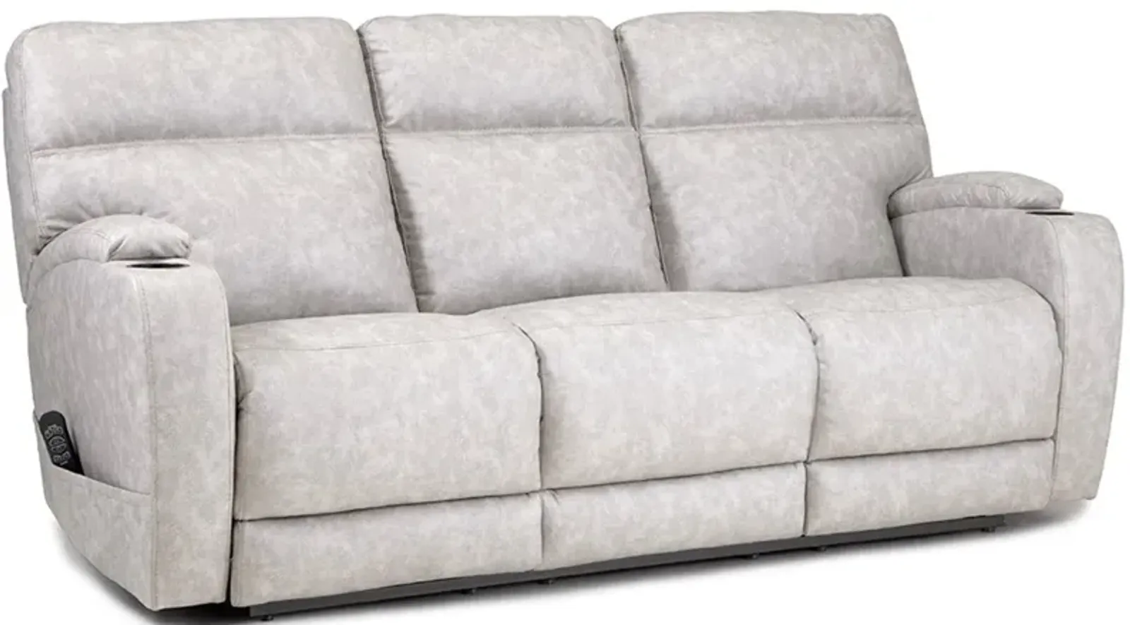 Balin Gray Power Reclining Sofa W/ Power Headrests & Lumbar Support