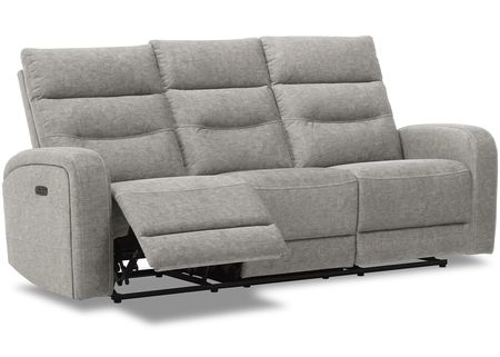 Emerie Gray Fabric Power Reclining Sofa W/ Power Headrests
