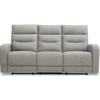 Emerie Gray Fabric Power Reclining Sofa W/ Power Headrests