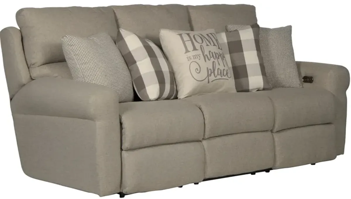 Jenner Gray Power Reclining Sofa