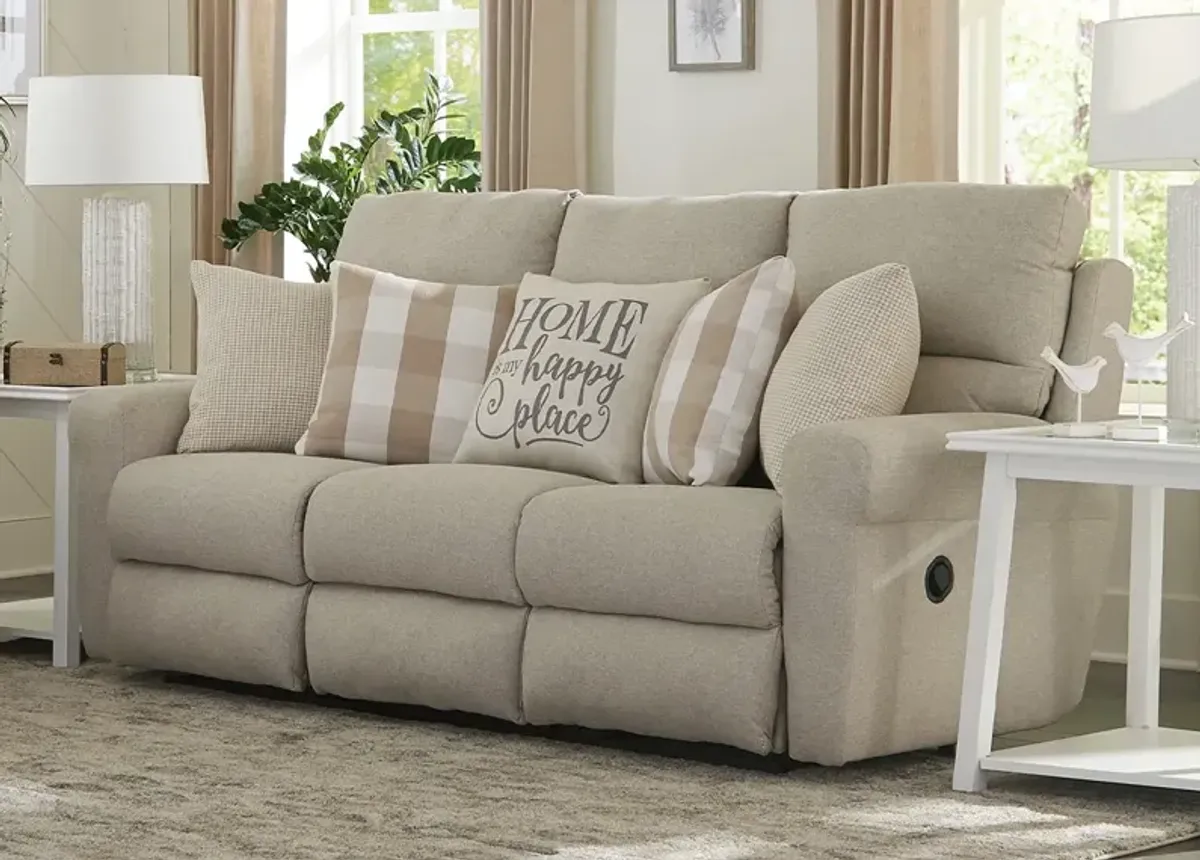 Jenner Beige Power Reclining Sofa