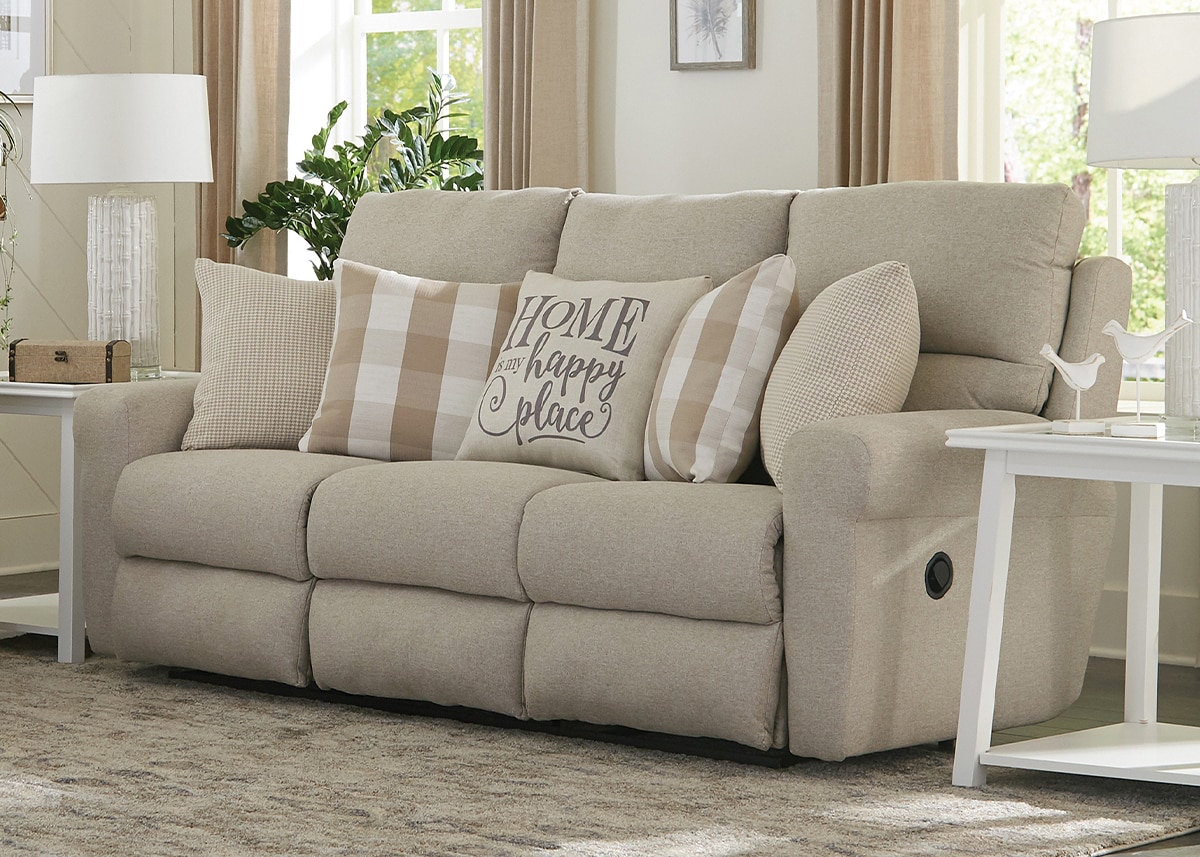 Jenner Beige Power Reclining Sofa