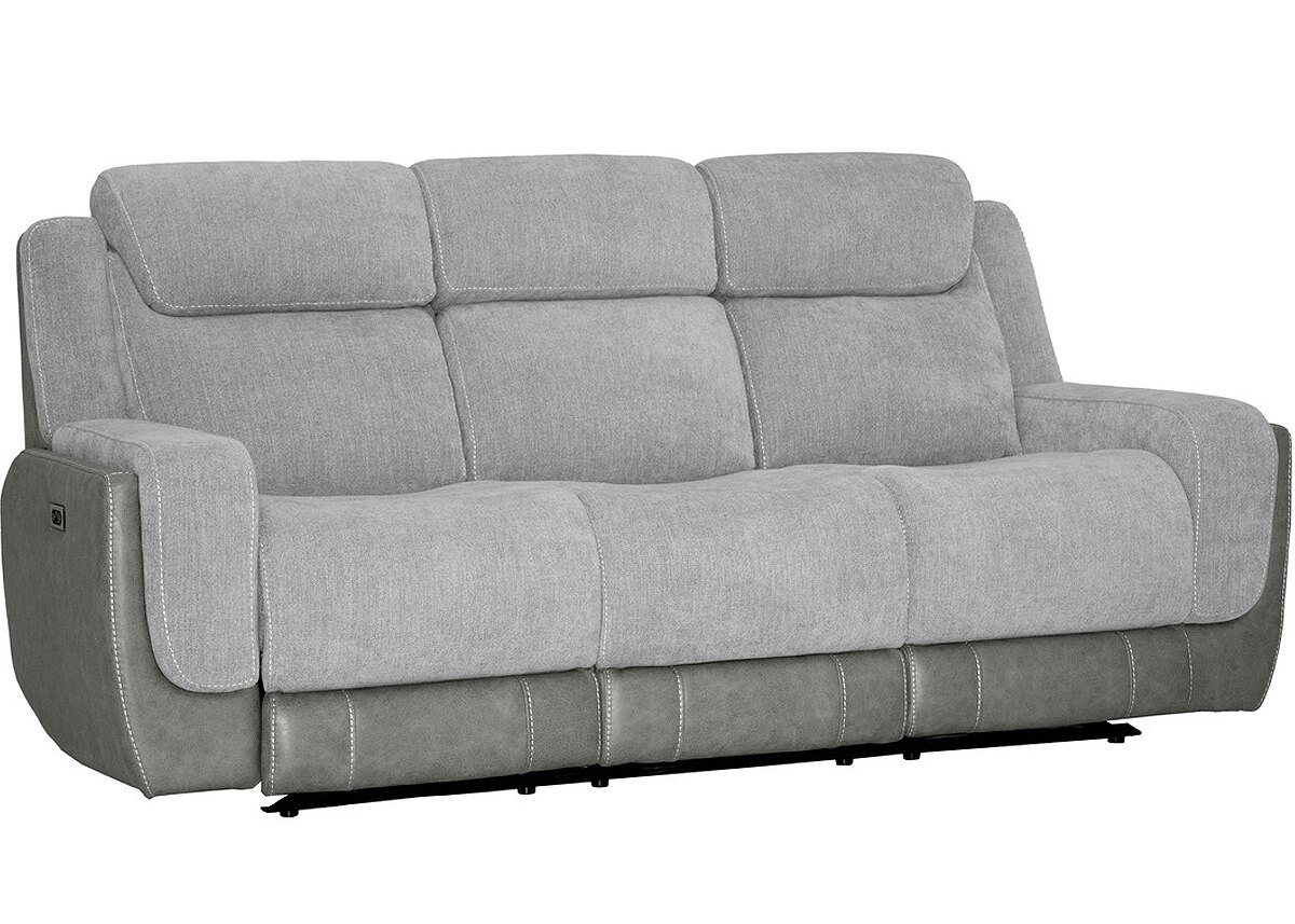 Devon Gray Zero Gravity Power Reclining Sofa W/ Power Headrests