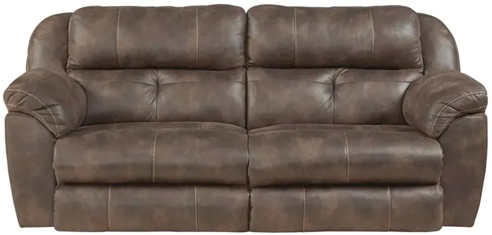 Gazelle Chocolate Power Reclining Sofa w/Power Headrest