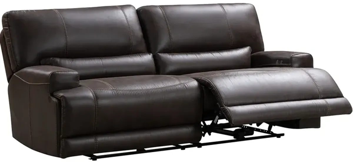 Bowery Brown Fabric Power Reclining Sofa