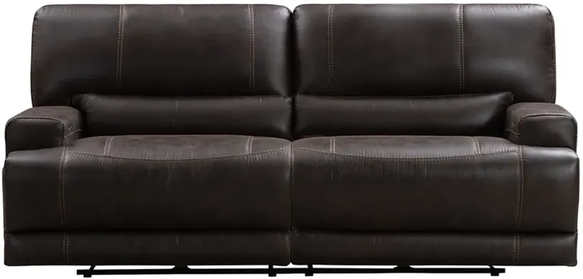 Bowery Brown Fabric Power Reclining Sofa