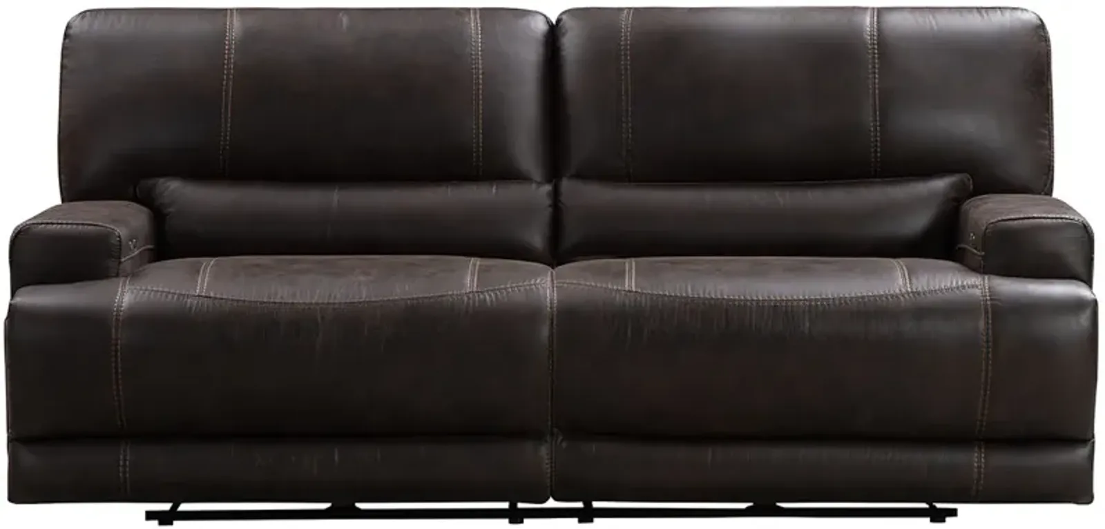 Bowery Brown Fabric Power Reclining Sofa