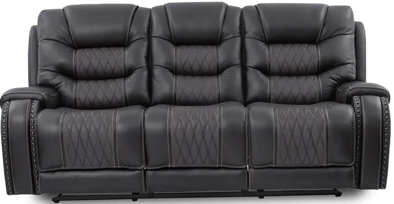 Durango Charcoal Power Reclining Sofa W/ Power Headrests