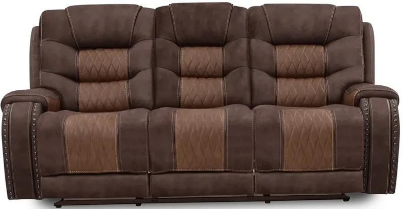 Durango Brown Power Reclining Sofa W/ Power Headrests