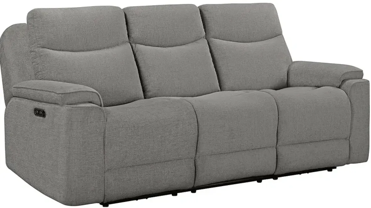 Violette Brown Power Reclining Sofa W/ Power Headrests