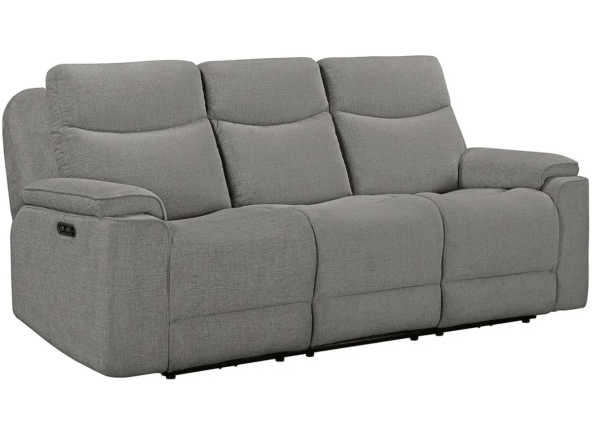 Violette Brown Power Reclining Sofa W/ Power Headrests