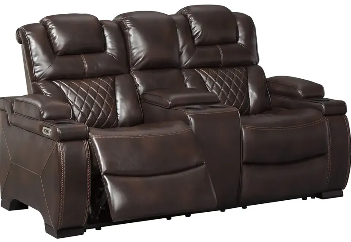 Warner Power Reclining Loveseat W/ Power Headrests