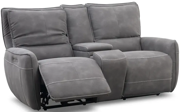 Boswell Fabric Power Reclining Loveseat W/ Power Headrests