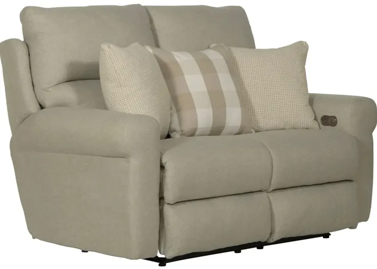 Jenner Beige Power Reclining Loveseat