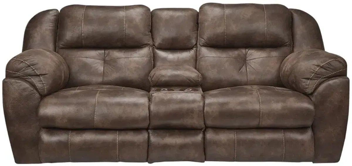 Gazelle Chocolate Power Reclining Loveseat w/Power Headrest