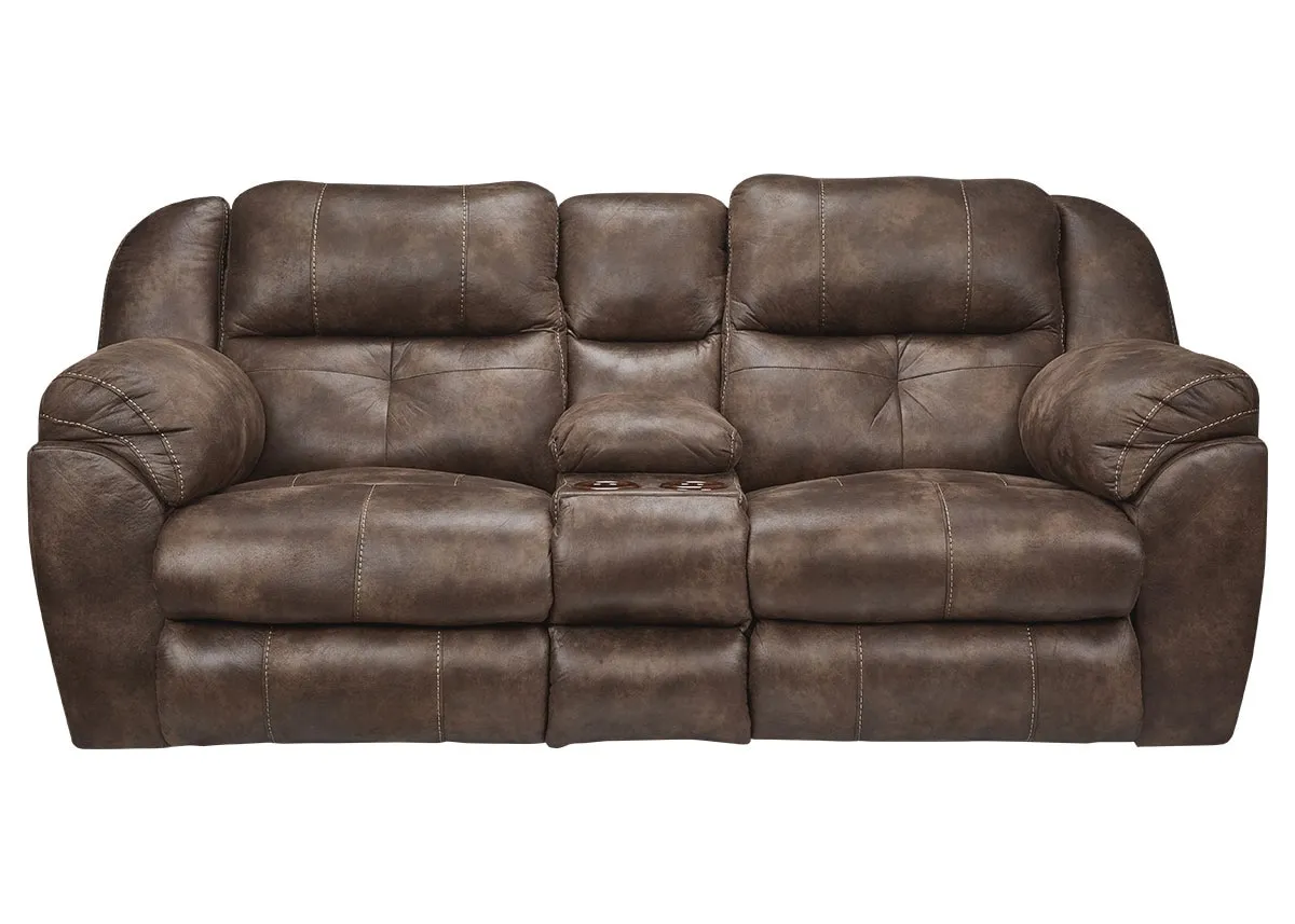 Gazelle Chocolate Power Reclining Loveseat w/Power Headrest