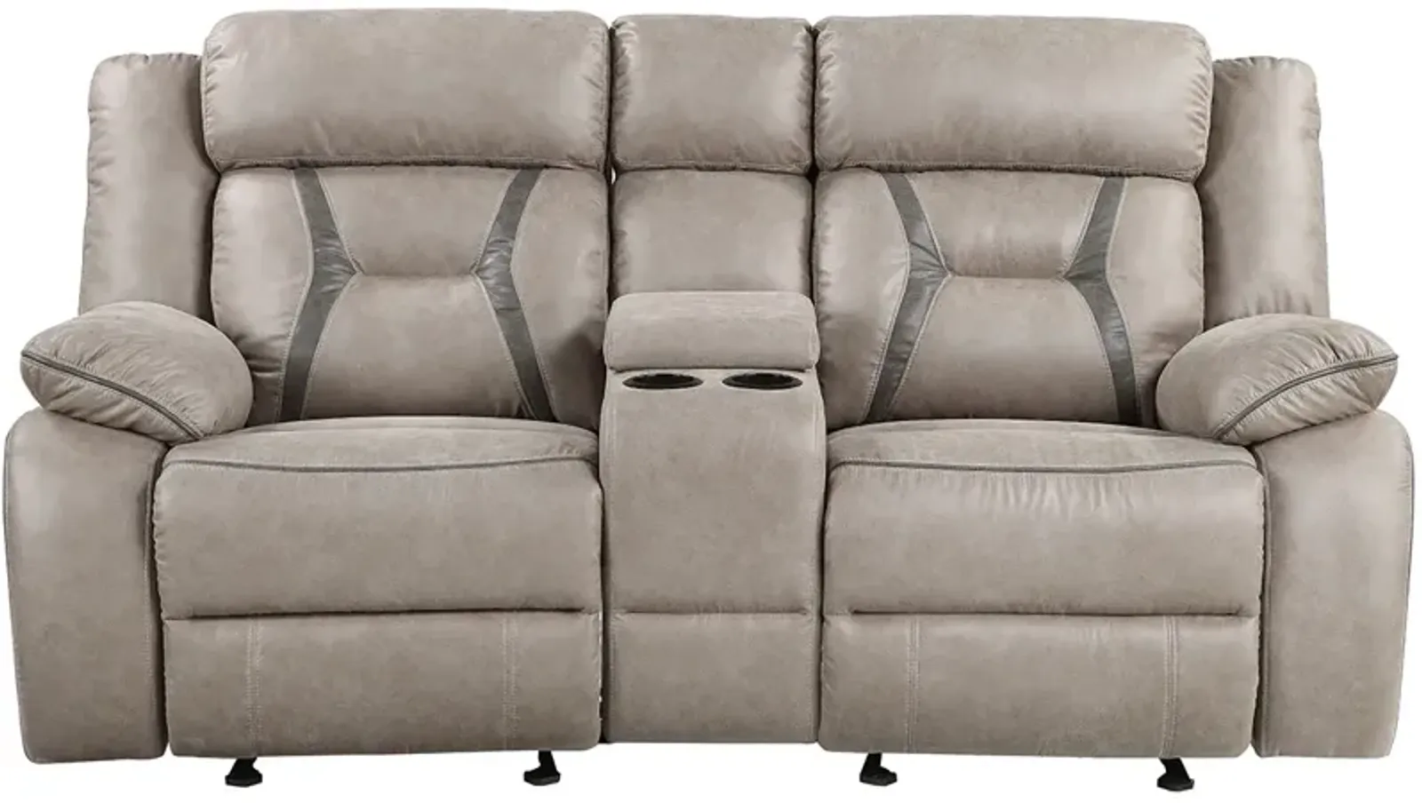 Tucker Dual Reclining Glider Console Loveseat