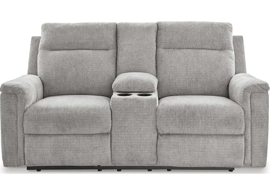 Seneca Beige Power Reclining Console Loveseat