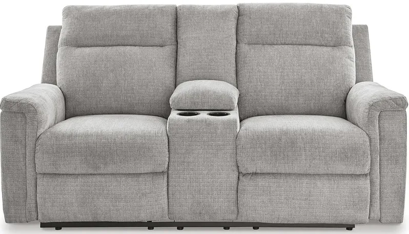 Seneca Beige Power Reclining Console Loveseat