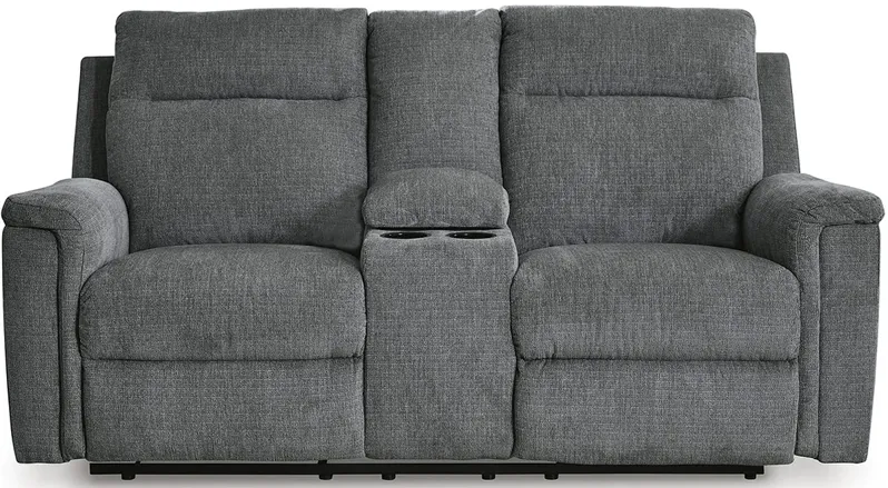 Seneca Gray Power Reclining Console Loveseat