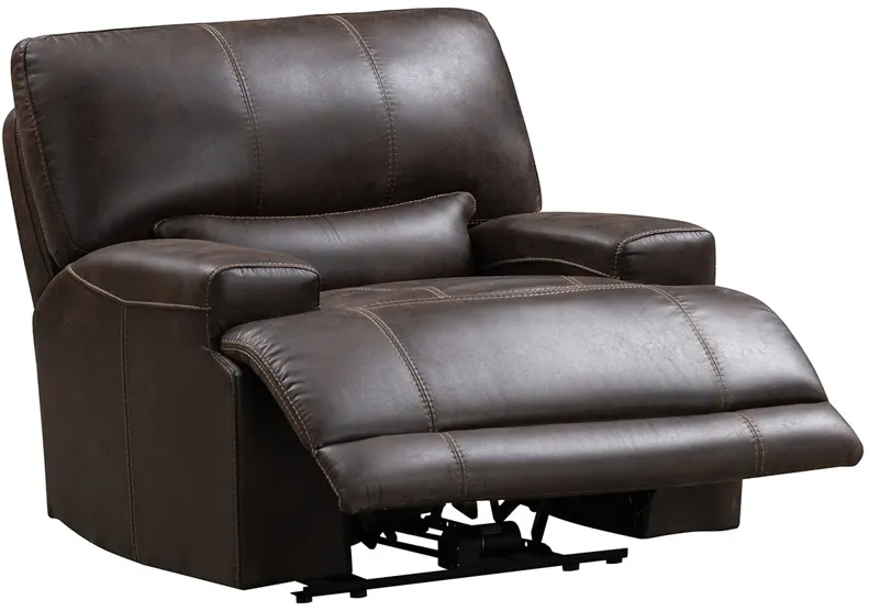 Bowery Brown Fabric Power Recliner