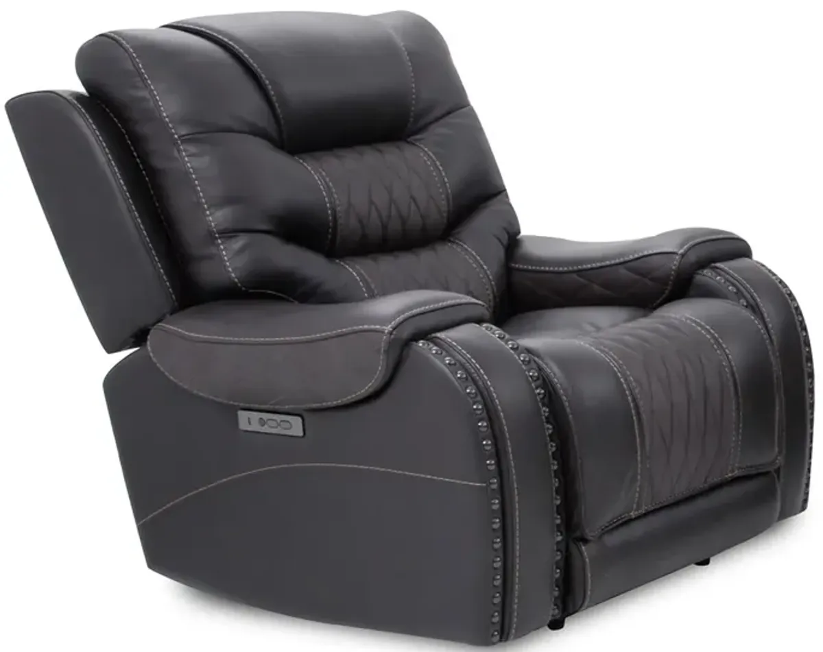 Durango Charcoal Power Recliner W/ Power Headrest