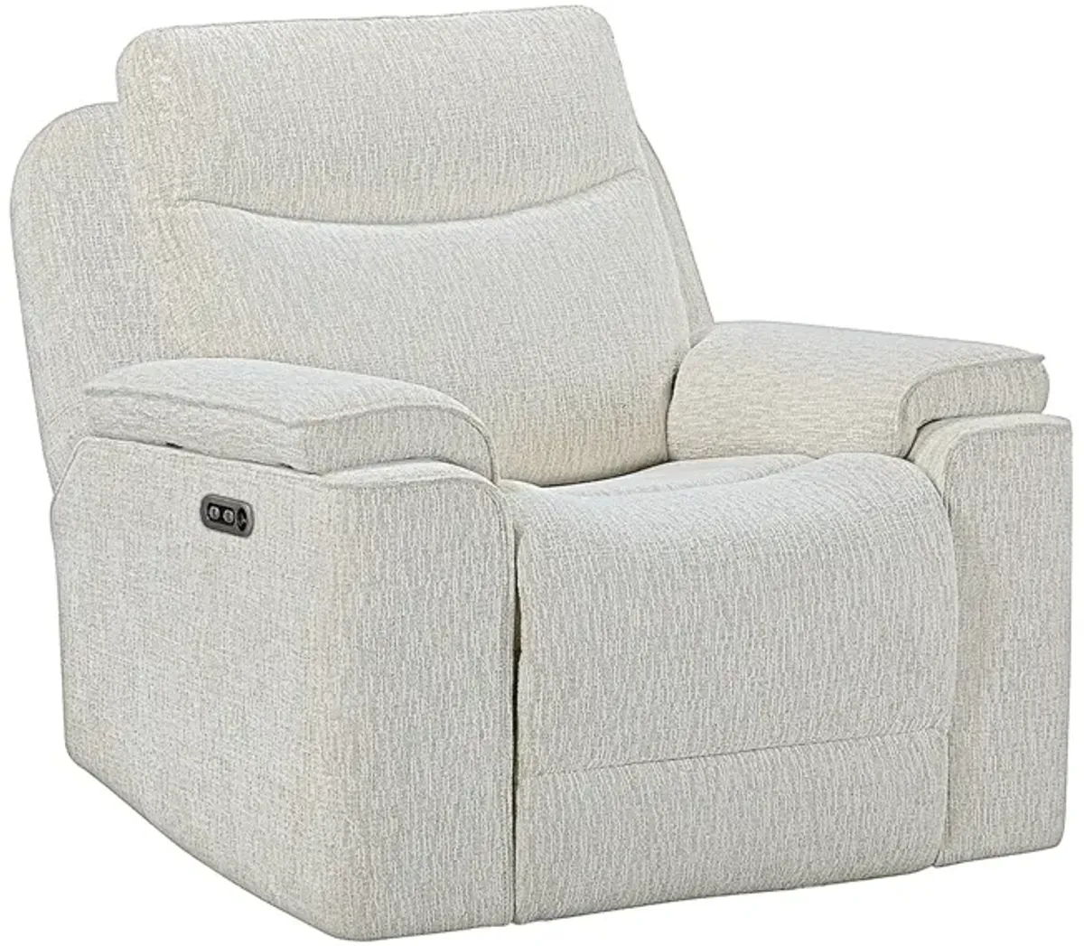 Violette White Power Recliner W/ Power Headrest