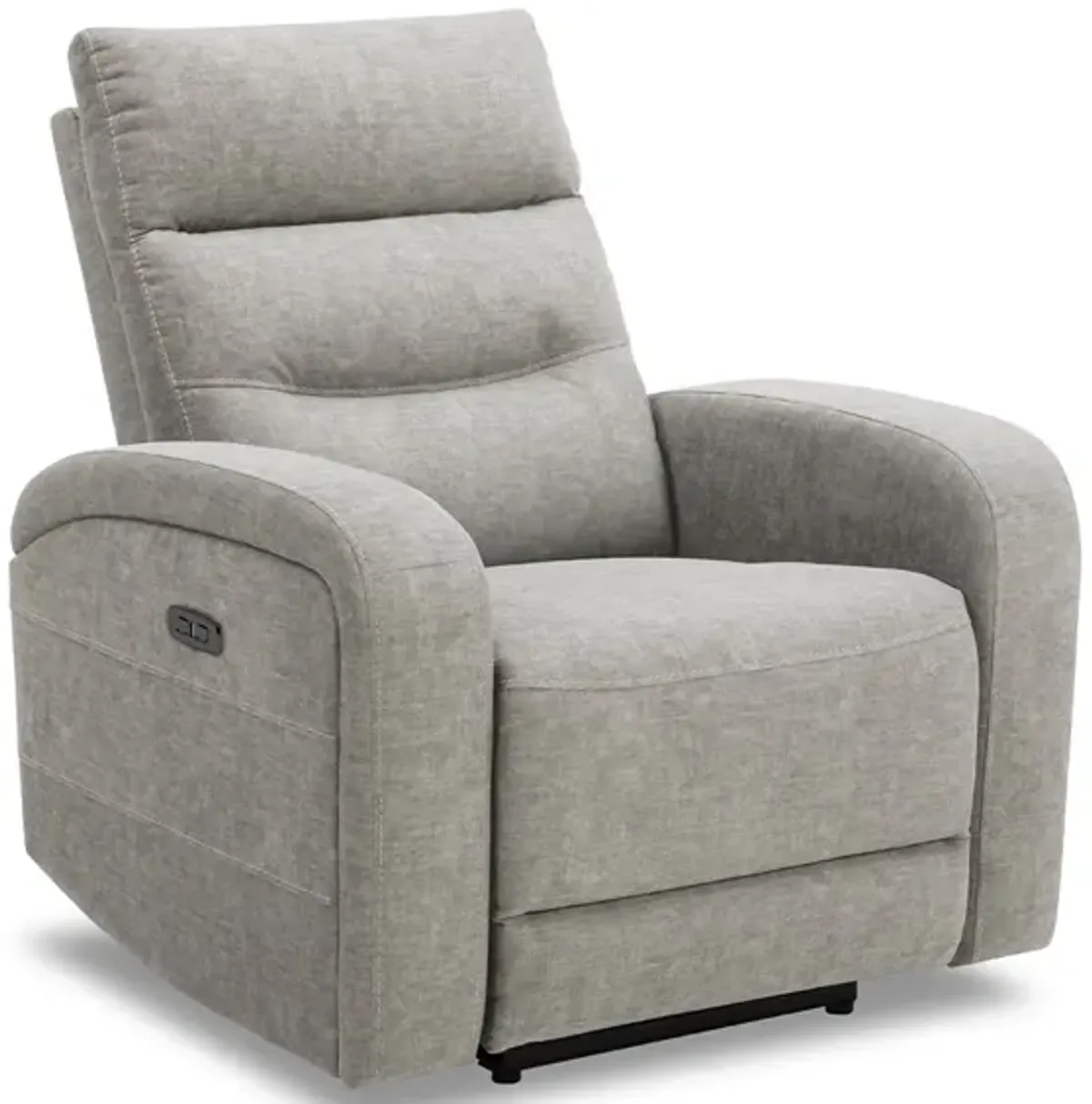 Emerie Gray Fabric Power Recliner W/ Power Headrest