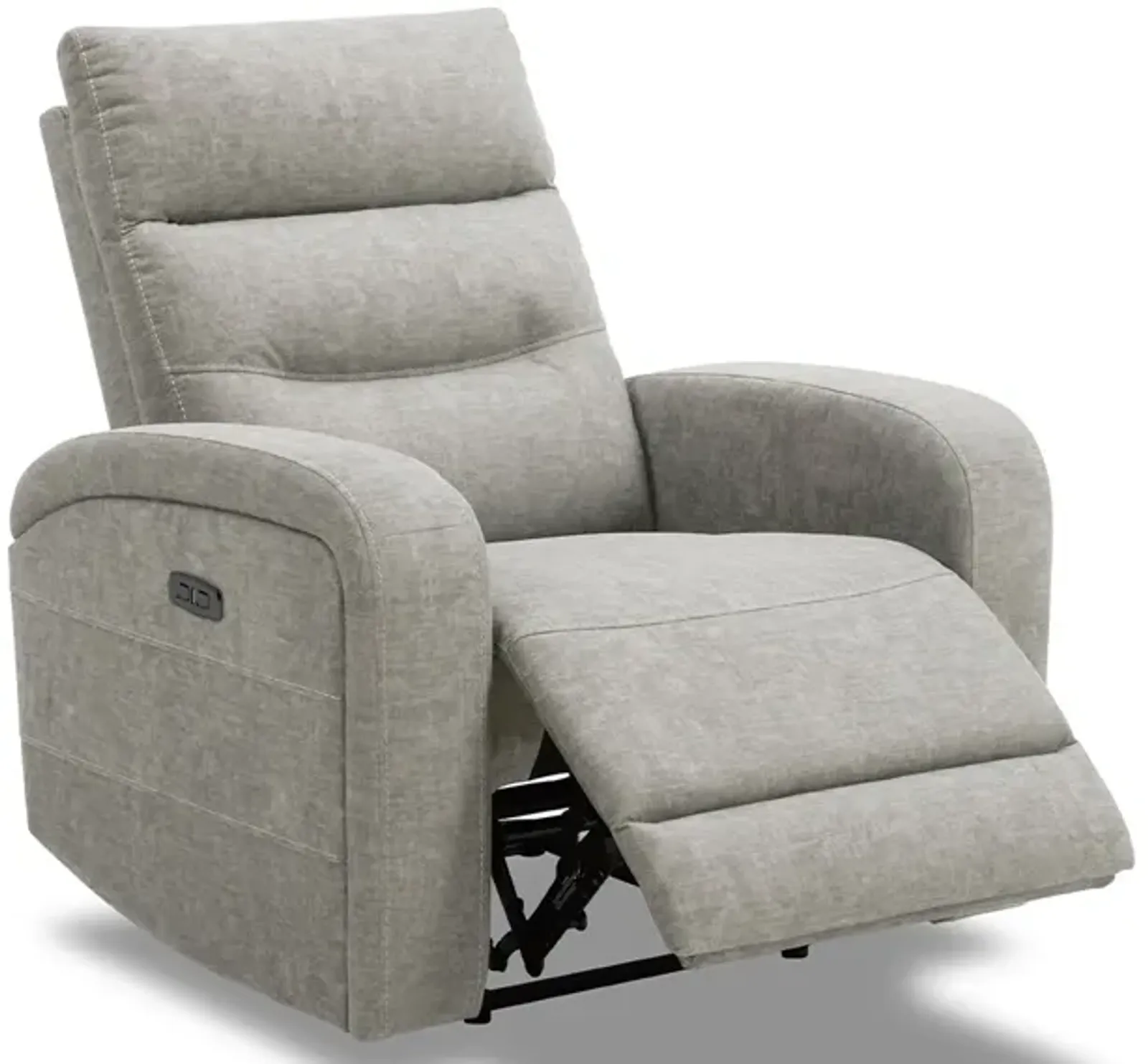 Emerie Gray Fabric Power Recliner W/ Power Headrest